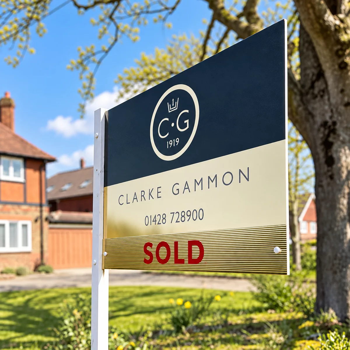 A Clarke Gammon sold board with a fully flooded gold mirrored finish